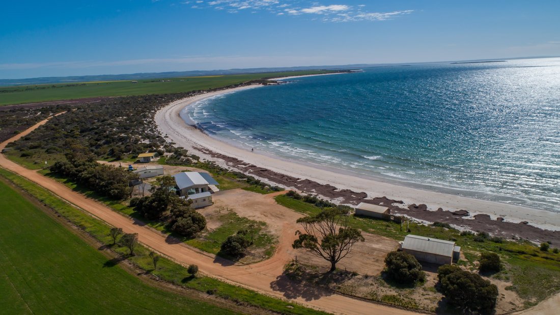 Aerial view of Redcliff Campsite
